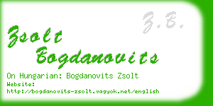 zsolt bogdanovits business card